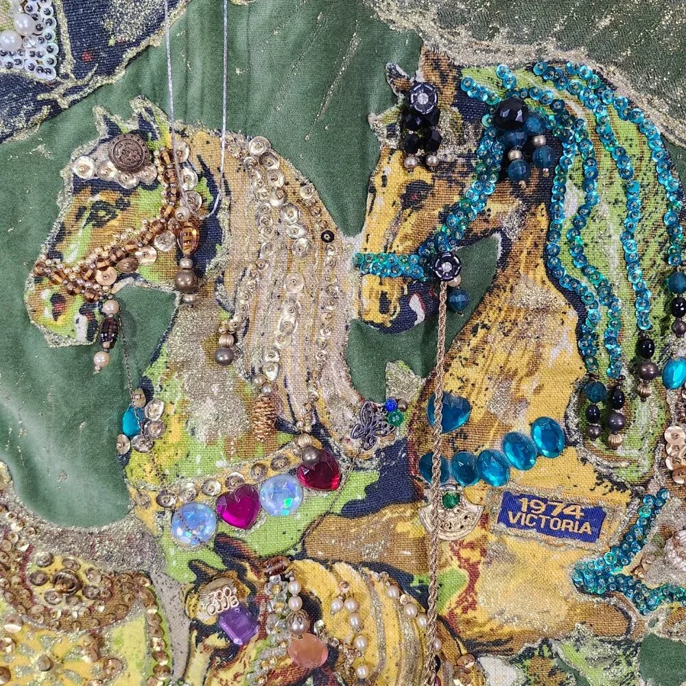 1974 Royal Ambassador Crusader Congress Patch Adorned Horse Tapestry Victoria TX